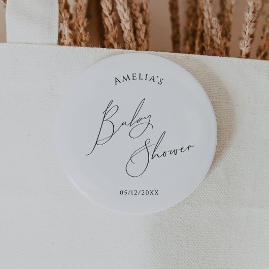 Neutrale Babydusche für das weibliche Geschlecht Button