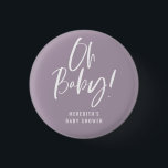 Neutrale Babydusche für einfache Kalligraphie Button<br><div class="desc">Der Knopf für die einfache Kalligraphie Gender Neutral Baby Shower bietet eine lustige und moderne Kalligraphie in fett-kräftigen Farben.</div>
