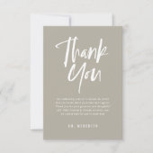 Neutrale Babydusche für einfache Kalligraphie Dankeskarte (Vorderseite)