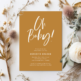 Neutrale Babydusche für einfache Kalligraphie Einladung