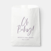 Neutrale Babydusche für einfache Kalligraphie Geschenktütchen (Vorderseite)