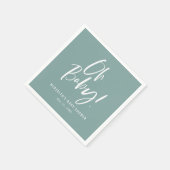 Neutrale Babydusche für einfache Kalligraphie Serviette (Ecke)