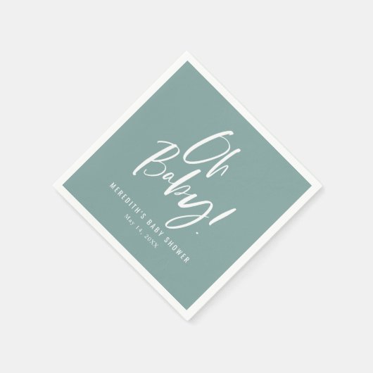 Neutrale Babydusche für einfache Kalligraphie Serviette (Ecke)