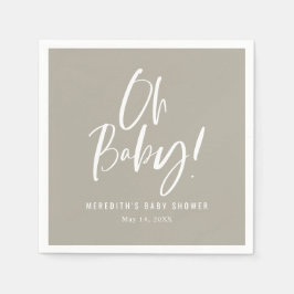 Neutrale Babydusche für einfache Kalligraphie Serviette