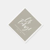 Neutrale Babydusche für einfache Kalligraphie Serviette (Ecke)