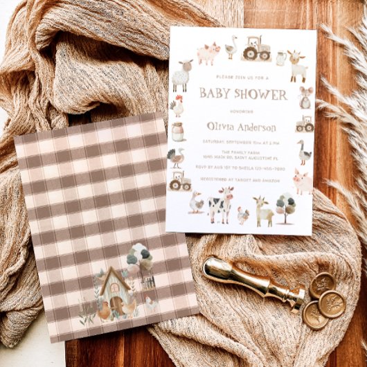 Neutrale Babydusche für Frauen Einladung