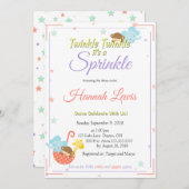 Neutrale Babydusche für Geschlechter - Aufforderun Einladung (Vorne/Hinten)