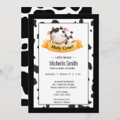 Neutrale Babydusche für Heilige Kuh Einladung (Vorne/Hinten)