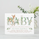 Neutrale Babydusche für Hirsche Einladung (Stehend Vorderseite)