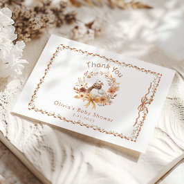 Neutrale Babydusche für kleine Gänse Dankeskarte