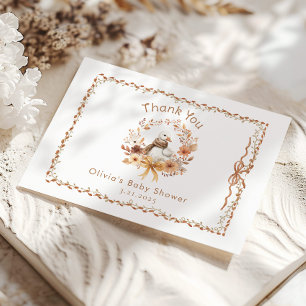 Neutrale Babydusche für kleine Gänse Dankeskarte