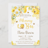 Neutrale Babydusche für Mami bis Gelb Einladung (Vorderseite)