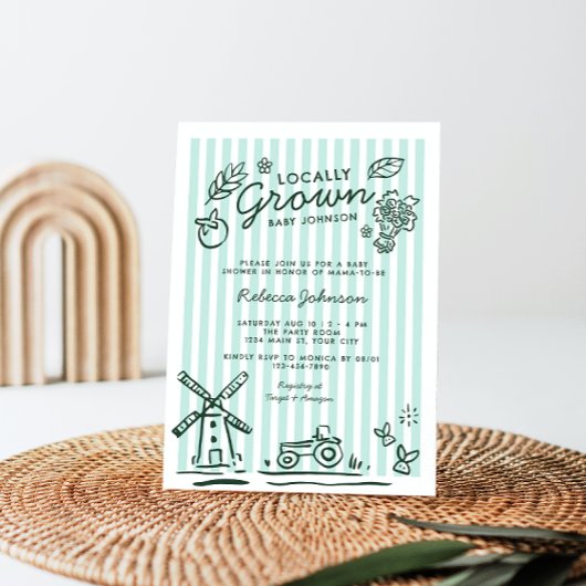 Neutrale Babydusche für männliche Einwohner Einladung