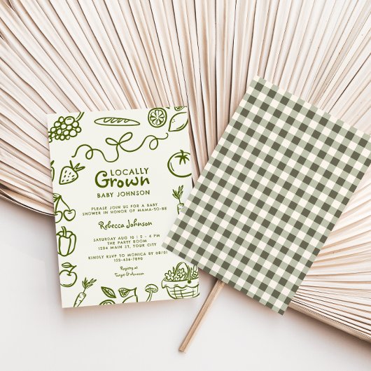 Neutrale Babydusche für männliche Einwohner Einladung