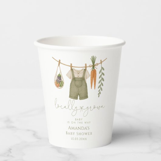 Neutrale Babydusche für männliche Einwohner Pappbecher (Vorderseite)