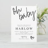 Neutrale Babydusche für moderne Babys einladen Ankündigung (Stehend Vorderseite)