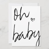 Neutrale Babydusche für moderne Babys einladen Ankündigung (Rückseite)