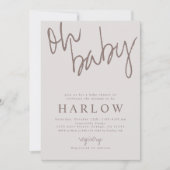 Neutrale Babydusche für moderne Babys einladen Ankündigung (Vorderseite)