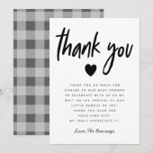 Neutrale Babydusche für moderne Geschlechter - ein Dankeskarte (Vorne/Hinten)