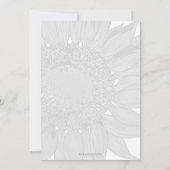 Neutrale Babydusche für moderne Sonnenblumen Einladung (Rückseite)