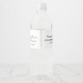 Neutrale Babydusche für niedliche Elterntiere Wasserflaschenetikett (Rückseite)