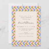 Neutrale Babydusche für niedliche geometrische Ges Einladung (Vorderseite)