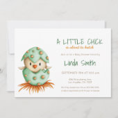 Neutrale Babydusche für niedliche Vogelarten Einladung (Vorderseite)