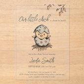 Neutrale Babydusche für niedliche Wasserfarben Acryleinladungen (Vorderseite)