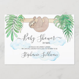 Neutrale Babydusche für niedliches Schwanzgeschlec Einladung