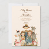 Neutrale Babydusche für Nutztiere Einladung (Vorderseite)