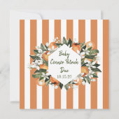 Neutrale Babydusche für orangefarbene Süssen Einladung (Rückseite)