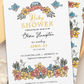 Neutrale Babydusche für Ostergemenge Einladung