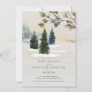 Neutrale Babydusche für Rustikal Einladung
