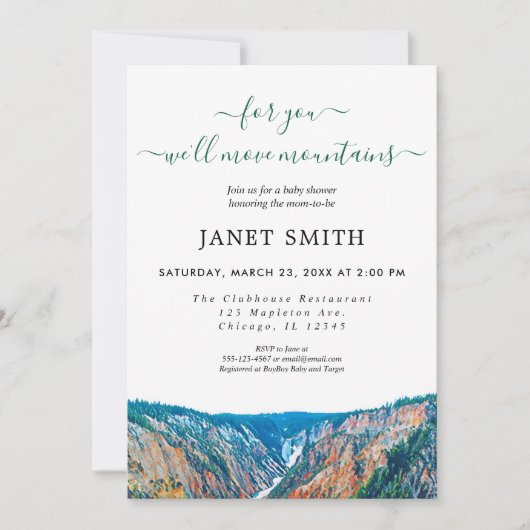 Neutrale Babydusche für Rustikale Einladung (Vorderseite)