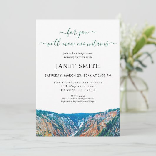 Neutrale Babydusche für Rustikale Einladung (Stehend Vorderseite)