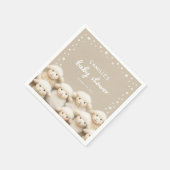 Neutrale Babydusche für Schafe Serviette (Ecke)