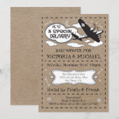 Neutrale Babydusche für Spezial-EntbindungsGeschle Einladung (Vorne/Hinten)