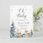 Neutrale Babydusche für Tiere Einladung (Stehend Vorderseite)