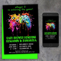 Neutrale Babydusche für Videospiele