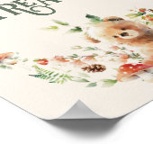 Neutrale Babydusche für Waldtiere Sweet-Leckereien Poster (Ecke)