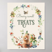 Neutrale Babydusche für Waldtiere Sweet-Leckereien Poster (Vorne)