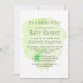 Neutrale Babydusche für Wasserfarben Einladung (Vorderseite)