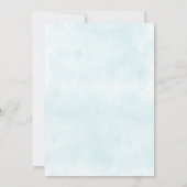 Neutrale Babydusche für Wasserfarbenbären Einladung (Rückseite)