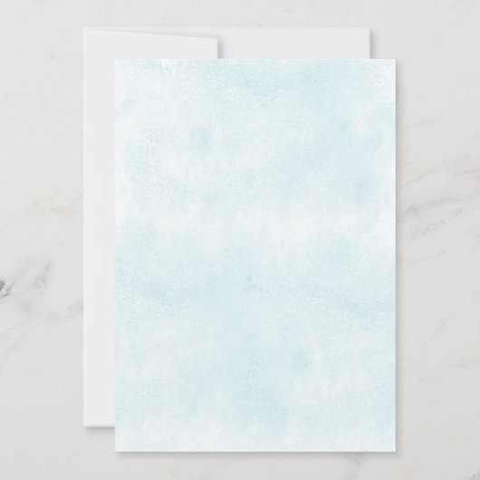 Neutrale Babydusche für Wasserfarbenbären Einladung (Rückseite)