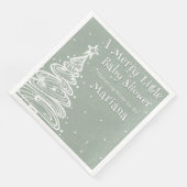 Neutrale Babydusche für Weihnachtsgründer Serviette (Ecke)