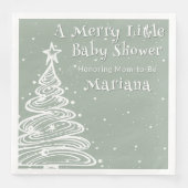 Neutrale Babydusche für Weihnachtsgründer Serviette (Vorderseite)