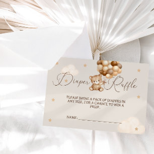 Neutrale Babydusche für Windeln Begleitkarte