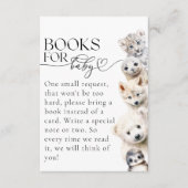 Neutrale Babydusche für Wintertiere Begleitkarte (Vorderseite)