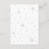 Neutrale Babydusche für Wintertiere Begleitkarte (Rückseite)