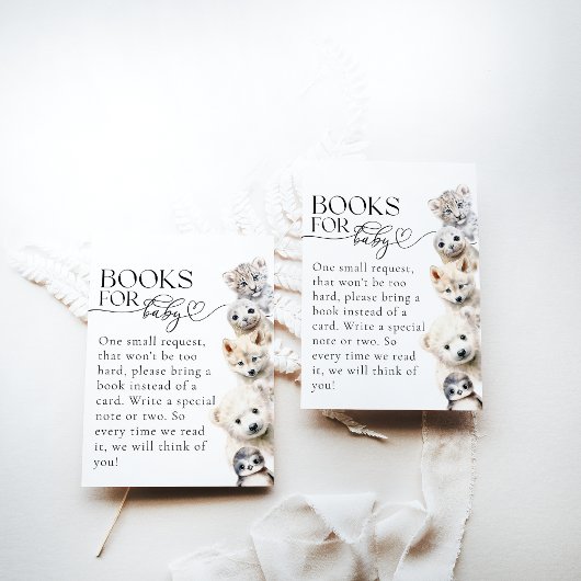 Neutrale Babydusche für Wintertiere Begleitkarte